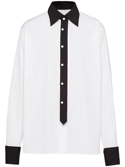 Prada White Poplin Oversize Shirt
